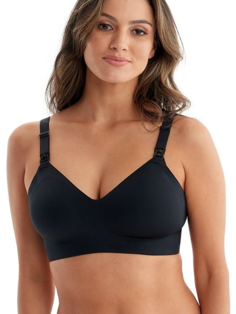 Momcozy Maternity Seamless Ultra Comfort Pumping Nursing Bra black medium